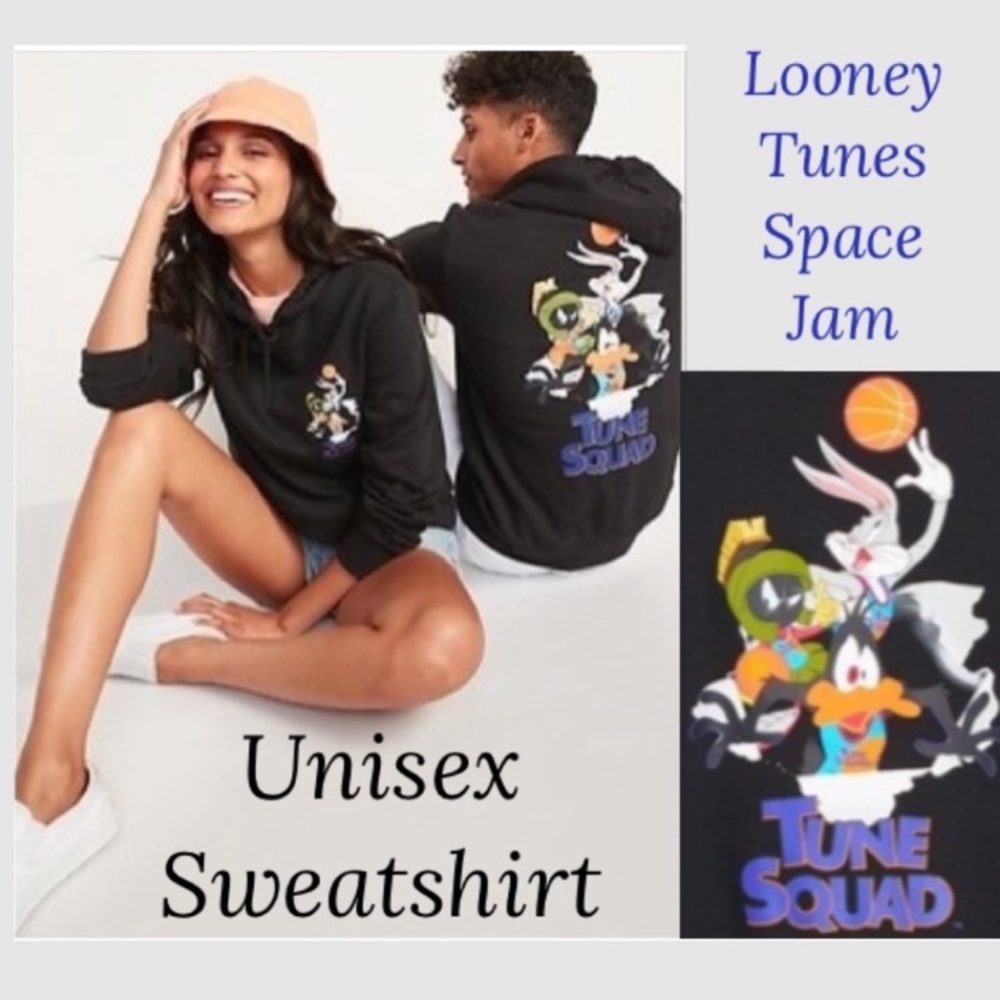 Vintage Hoodie Sweatshirt Looney Tunes Space Jam New Legacy Collector Size Large - Picture 16 of 16